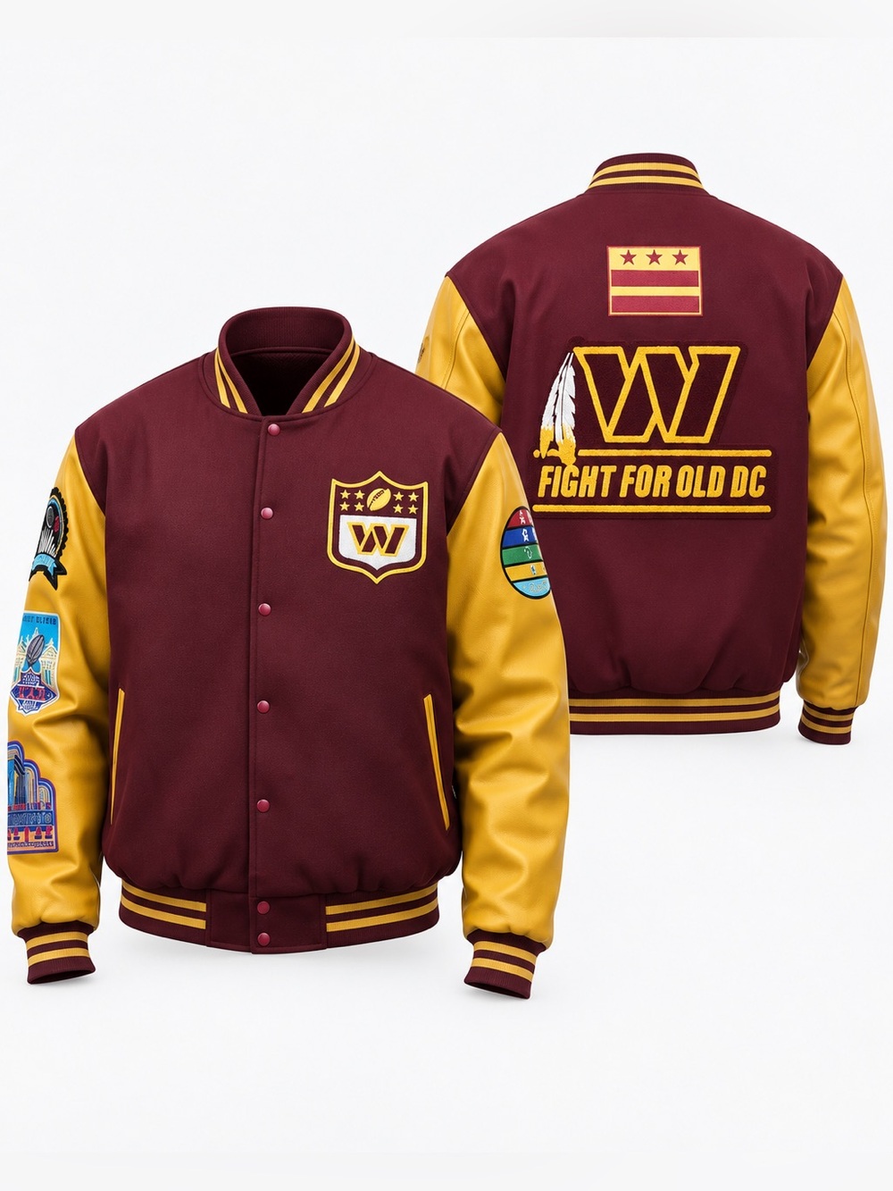 Wool Commanders Themed Varsity Jacket Size XL